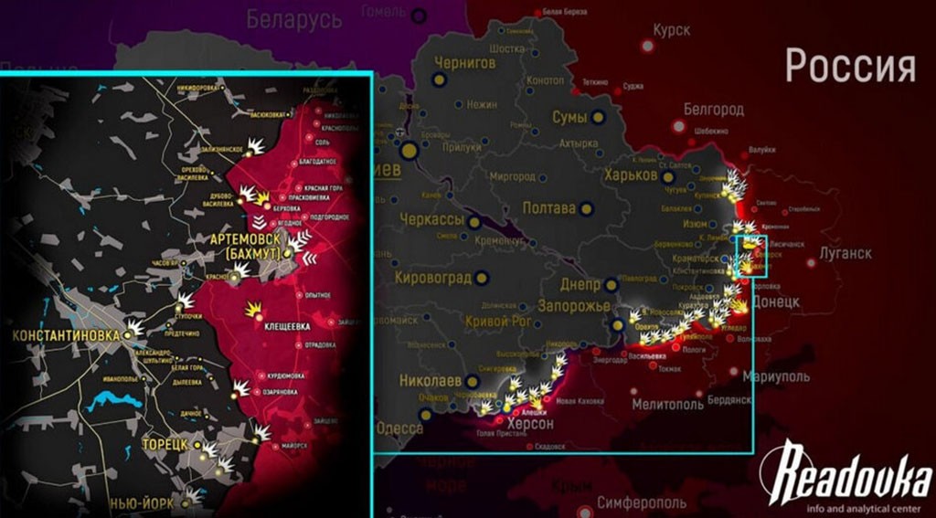 Последняя обновленная карта военных действий на Украине сегодня, 4 марта 2023